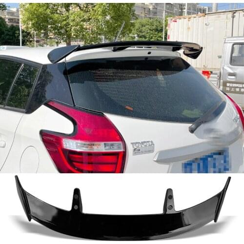 Trunk Spoiler Type TE Carbon Surface Car Rear Trunk Wing ABS Material Refit Accessories Spoiler for Toyota Yaris 2014 - 2020