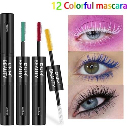 10g 4D Double Head Colorful Mascara Grafted Grow Waterproof Warm Water Eye Lashes Extension Maquiagem Profissional Completa