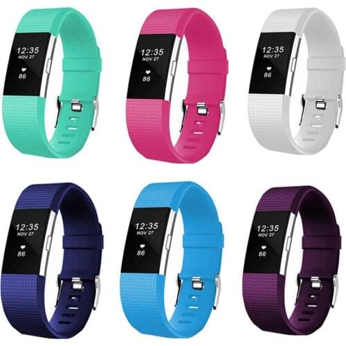 Smart Accessories For Fitbit- Charge 2 Watch Band Replacement Soft Silicone Strap Wristband Wrist Bracelet For Fitbit- Charge 2