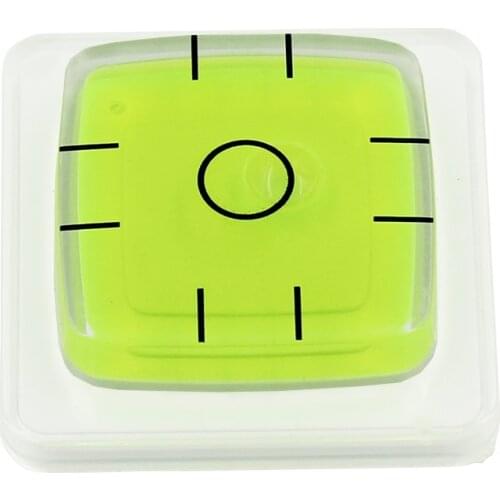 Universal Spirit Level Bubble Square Base Horizontal Measuring Instrument Tool Green Bullseye Caravan Leveler