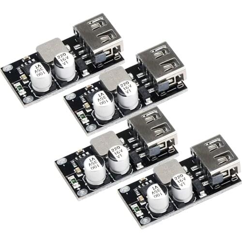 USB Buck Converter 4Pcs DC-DC Step Down Module 6-32V 12V 24V to 5V QC 3.0 Charging Module Power Supply Voltage Regulator