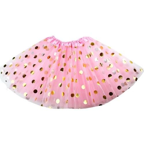 2019 Princess Skirt Girls Kids Party Ballet Dance Wear Pretty Skirt Clothes for Baby Girls Bronzing sequined sparkling skirt