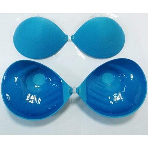 Women Invisible Bra Strapless brassiere Breast Silicone bras Push Up Backless Waterproof Blue Color Underwear women Bralette