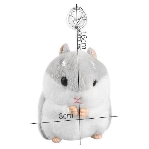 10PCS 10cm Little Hamster Pretty Bag Plush Mini Pendant Keychain Doll Ring Toy