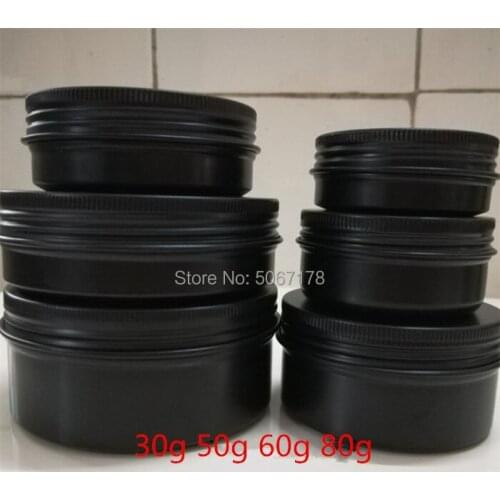 10pcs Empty Aluminum Metal Cosmetic Refillable Container Professional Cosmetics Container Cream Jar Pot Bottle 30g 50g 60g 80g
