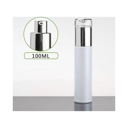 100ml pearl white/blue/green/frosted glass bottle for serum/lotion/emulsion/toner/toilet skin care cosmetic packing