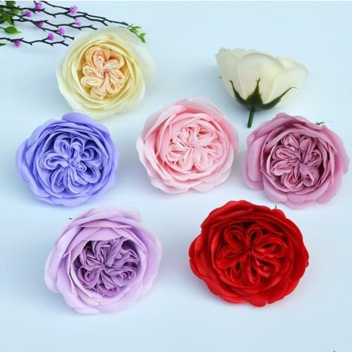 16pcs/box Artificial Flower Head Austin Soap Giant Soap Flower Ecuador Valentines Day Gift wedding home Christmas decor Rose