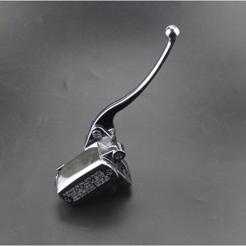 1x Motorcycle Handlebar 1" 25mm Master Brake Cylinder Lever For Yamaha Kawasaki Chrome Dual Sport bike Cruiser Bobber Dirt bike