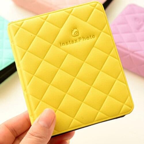 3 Inch Photo Album Macarone Color Polaroid Photo Album Diamond Texture 36Pcs Photo Album Mini Childrens Photo Album
