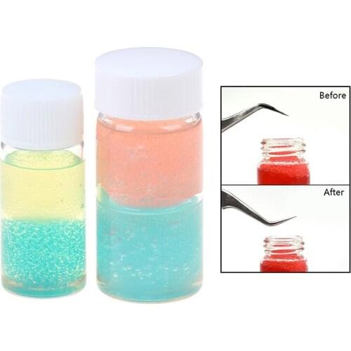 30/15ml Professional Eyelash Extension Tweezers Cleaning Tools With Glue Remover Liquid And Sponge Ball Cleaner Tool