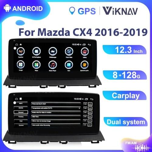 12.3inch Android Car Radio DVD Multimedia Video Player For Mazda CX-4 2016-2019 GPS Navigation auto streo 2din