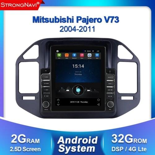9.7" Tesla Screen Android Car Radio Stereo Auto GPS Navigation For Mitsubishi Pajero V73 V77 V68 V75 2004-2011 With DSP 4G Lte