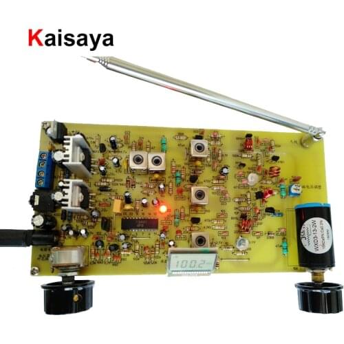Discrete Components FM Stereo Radio LA3401 Decoding TDA2030A Stereo Power Amplifier With Frequency Display
