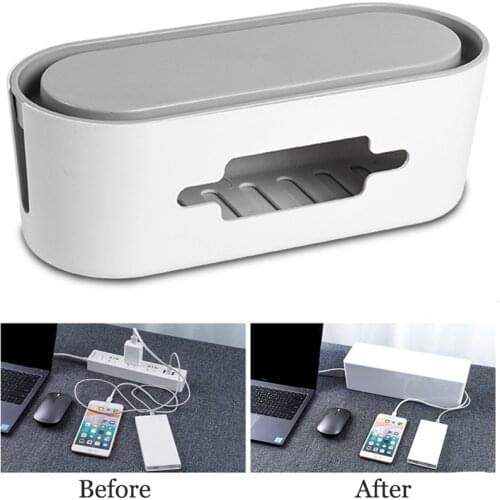 Engineering Cable Storage Box Power Strip Wire Case Charger Socket Organizer Network Line Storage Bin Charger Wire Management