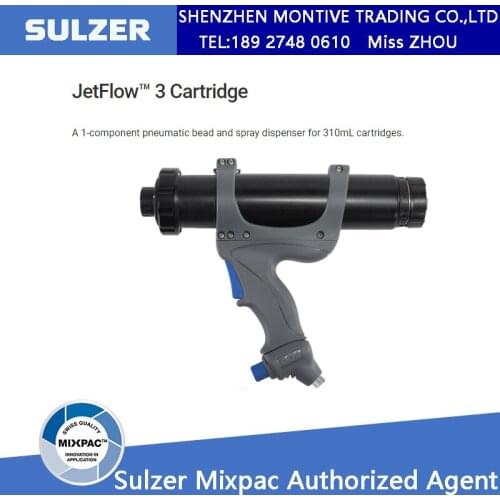 JetFlow 3 Cartridge A 1-Component Pneumatic Bead And Spray Dispenser For 310mL Cartridges Save Pressure Industrial Gun Cartridge