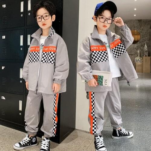 Vintage Spring Autumn Childrens Clothes Suit Baby Boys Coat + Pants 2pcs/Set Kids Teenage Gift Formal Boy Clothing High Quality