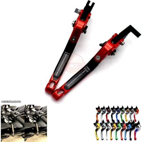 Red brake clutch levers for motorbike 17 colors folding extendable adjustable for Ducati M1100 S EVO MONSTER 1100 2009-2013
