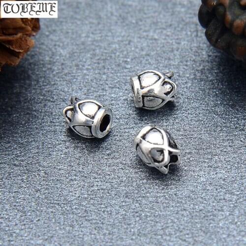 Small 100% 925 Silver Jewelry Beads Sterling Lotus Beads Pure Silver DIY Jewelry Loose Beads