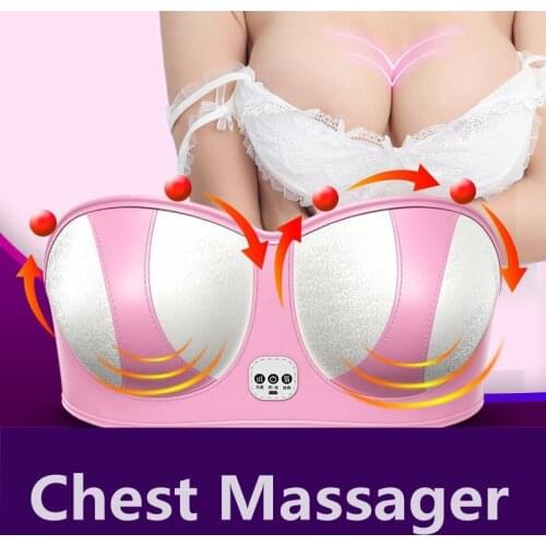 2 Color USB Plug-in Breast Enhancement Women Body Infrared Heating Safe Skin-friendly Chest Massager