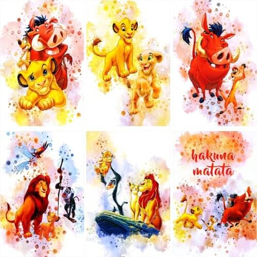 Disney Cartoon Character Diamond Painting Lion King Simba Art 5D DIY Hobby Embroidery Set Full Drill Gift Mosaic Home Decoratio