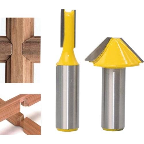 2 Pc 1/2 inch Shed Window Grill Muntin/Mullion Cutter Router Bit Set Woodworking Cutter Tenon Cutter For Woodworking Tools