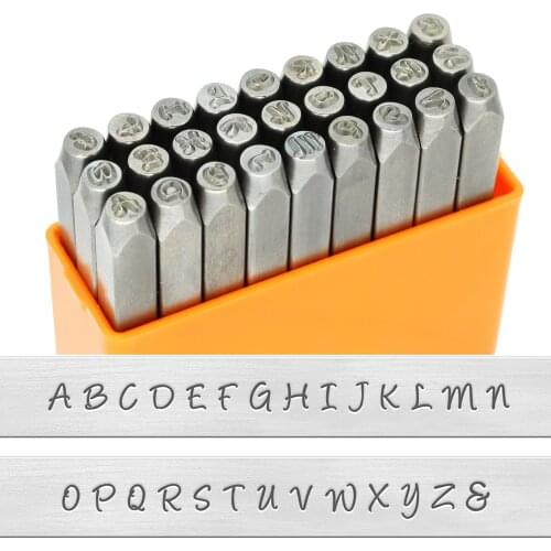 3mm Upper Case Jewelry Stamping Tools kit Punch Set with Letters Numbers Hand making Tool for Jewelry