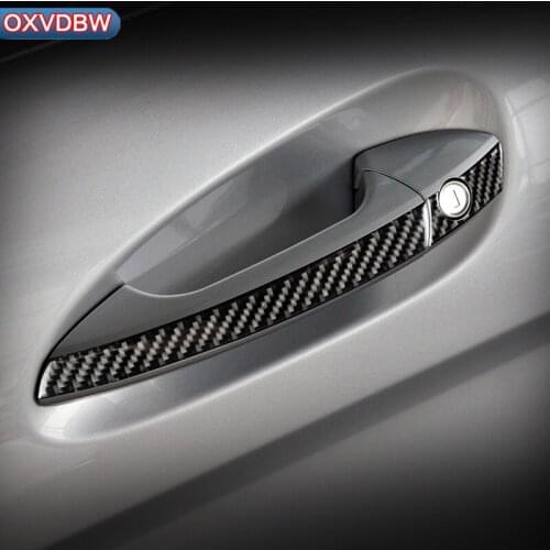 Car Exterior Carbon fiber door handle control car Stickers For Mercedes A Class (2013-2018) CLA (2013-2018) GLA (2015-2016)