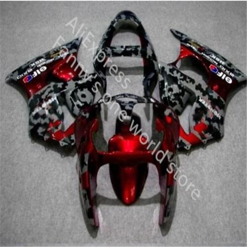 New Injection ABS Fairing kit for Kawasaki Ninja ZX6R 636 ZZR6R 2001 2002 2000 00 01 02 red black gray fairing set