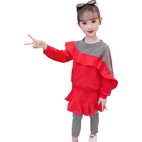 Clothes For Girls Striped Childrens Clothes For Girls Sweatshirt + Leggnings Teenage Clothes For Girls Casual Style Childrens