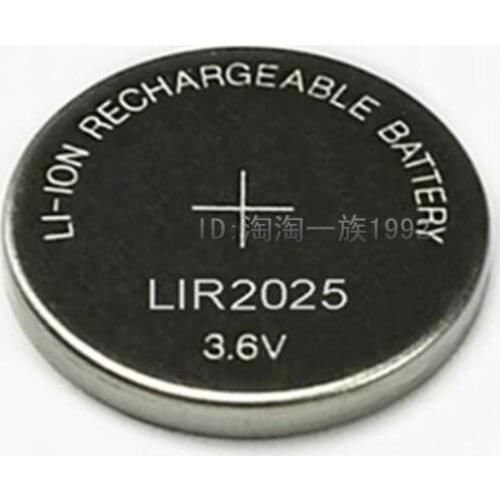 10PCS New LIR2025 Li-ion Rechargeable Battery 3.6V Lithium Button Batteries for Watch Computer Replaces LIR 2025 CR2025/ML2025