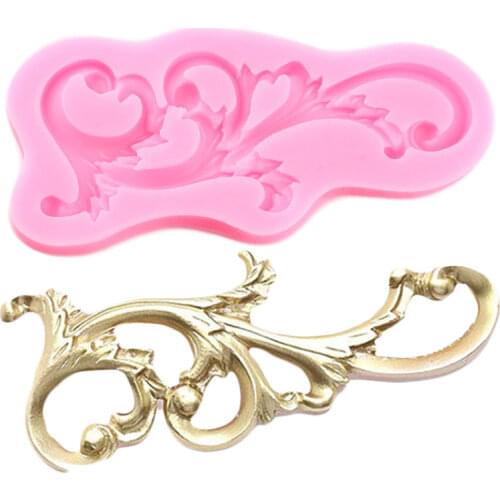Baroque Relief Cake Border Silicone Mold DIY Wedding Fondant Molds Cake Decorating Tools Candy Clay Chocolate Gumpaste Moulds