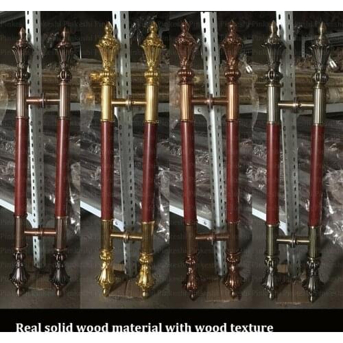 Real wood with stainless steel entrance and exits of the hall door handle for glass door, wooden door and steel doors 1000mm