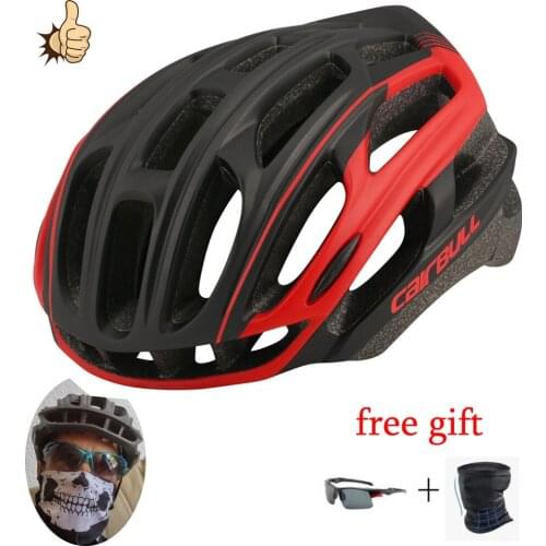 Cairbull 4D PLUS Integrally-molded Helmet MTB Road Bike Safety Bike Helmet Tail with Night Riding Tail Light Capacete Ciclismo