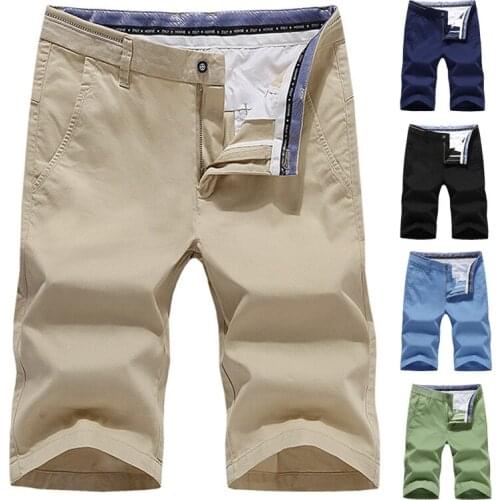 COLDKER 2019 Summer knee length short Male Slim Movement Leisure cloth Solid Color Beach Shorts Mens cloth