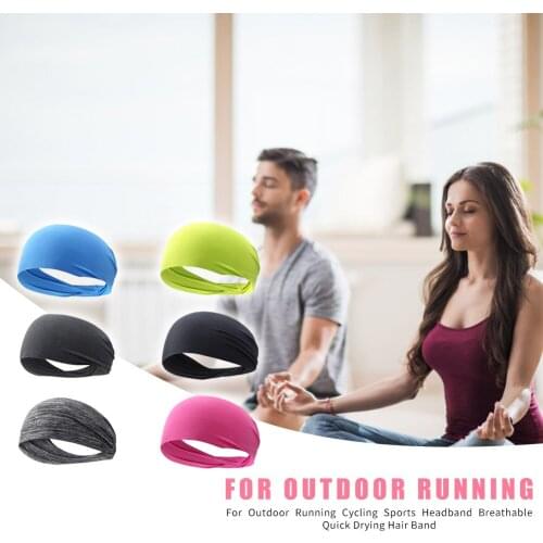 Sports Headband Men Women Running Fitness Quick Drying Elastic Hair Band