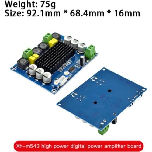 TPA3116D2 XH-M543 Dual-Channel Stereo High Power Digital Audio Amplifier Board 2*120W Amplificador DIY Module 12V-24V XH-M543