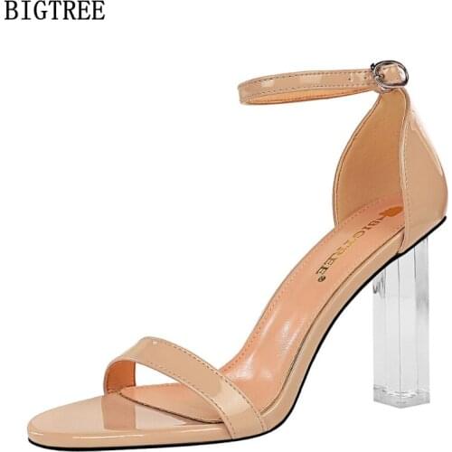 Patent Leather Ladies Shoes and Sandals High Heels Sandals Women Pumps Women Shoes Sandals Women 2021 Luxury Brand Zapatos Mujer