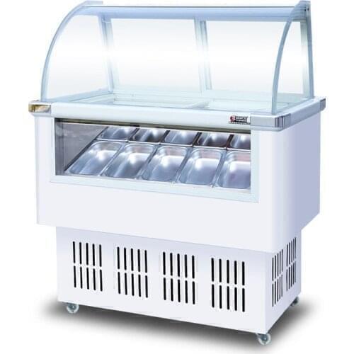 Ice cream showcase with sink / automatic refrigerator / Hard ice cream display freezer 10 AND 12 pans free shipping CFR by sea