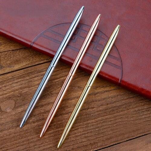 High Quality metal ballpoint pen luxury ballpoint pens for Writing Stationery Office School Pen Ballpen Black Blue Rotating pen