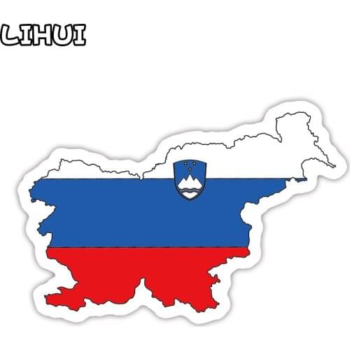 1 PCS Slovenia Flag Sticker Toys for Children Countries Map Travel Stickers DIY Scrapbooking Suitcase Luggage Laptop Car Motor