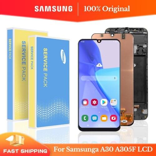 100% Original Display For Samsung Galaxy A30 SM-A305FN/DS A305F/DS A305 LCD Display Touch Screen Digitizer Assembly For A30 Lcds