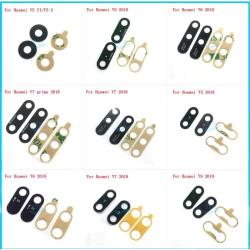 2pcs For Huawei Y5 II Y5-2 Y5 Y6 Y7 Y9 prime 2017 2018 2019 Rear back camera glass lens Cover With Ahesive Sticker