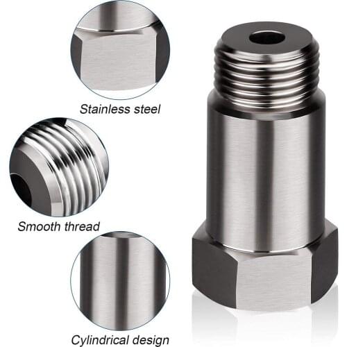 2pcs Hight Quality Durable Car CEL Fix Check Engine Light Eliminator Adapter Oxygen O2 Sensor M18x1.5 Threaded Weld Bung Adapter