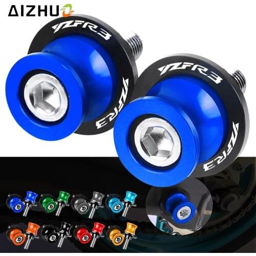 YZF R3 Motorcycle Accessories 6MM Stand Screws FOR YAMAHA YZFR3 YZF-R3 2015-2020 2019 Swingarm Slider Spools CNC Aluminum LOGO