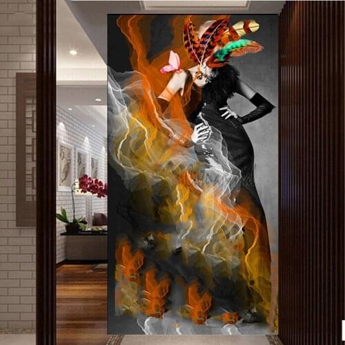 Big size abstract feather woman diamond painting sale,5d diy diamond embroidery full square round drill 3 d diamond mosaic icons