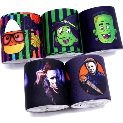 Free shipping 10 yards cartoon printed grosgrain ribbon 31255