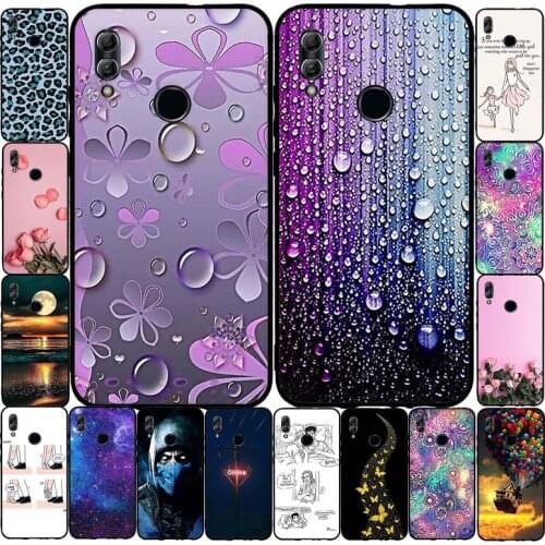 For Huawei Honor 10 Lite Case Flower Animal Cover Silicone Case For Huawei P Smart 2019 Bumper Shockproof Phone Case Coque