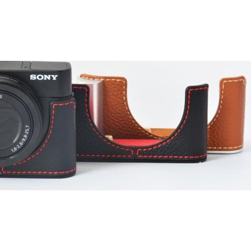 Real Leather Base Case Skin stand For Sony RX100 For Sony RX100 I II III IV V VI VII Camera New