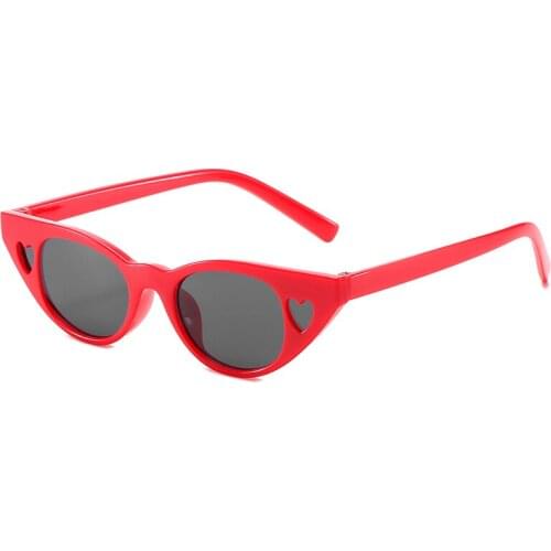 Children Round Cateye Sunglasses Fashion Loveliness Love Decoration Kid Sun Glasses Boy Girl Unisex Retro UV400 Mirror Goggle
