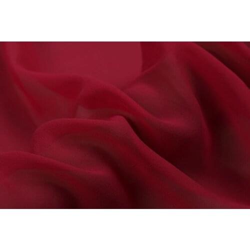 Howmay 100% pure silk fabric georgette 8m/m 138cm 54" red color 60# lightweight soft tulle